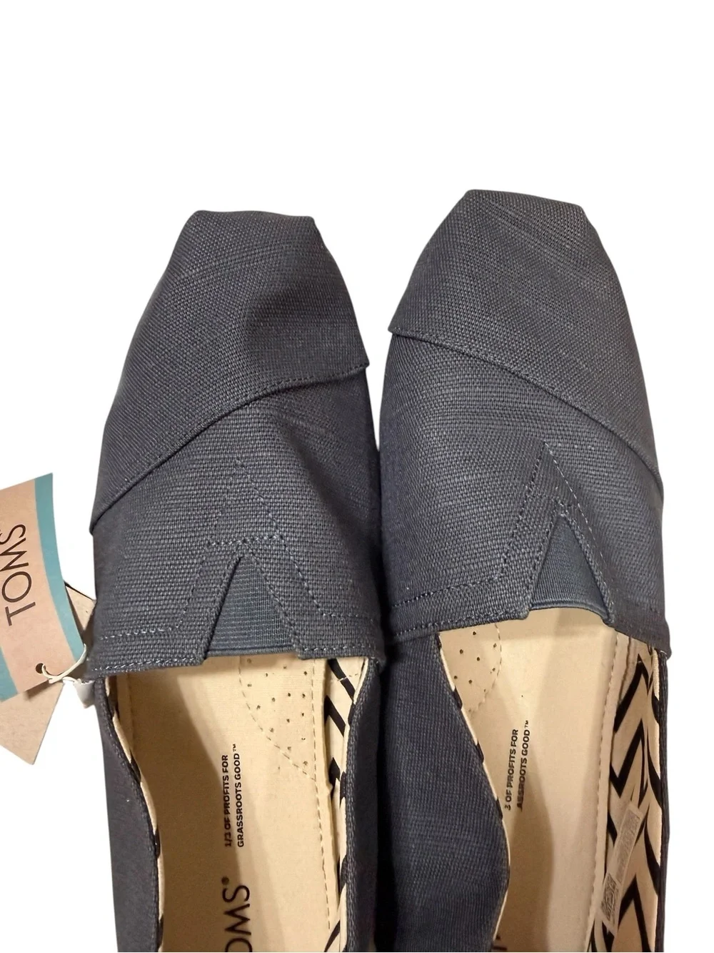 TOMS Men’s Alpargata Blue Canvas Slip-On Flats size 11.5